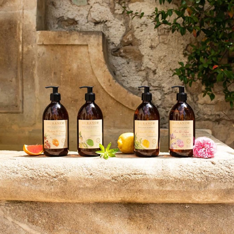 Marseiller Flüssigseife, Rosa und Safran