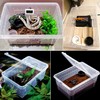Hamiledyi 2PCS Reptile Feeding Box Snake Breeding Box Transparent Animal