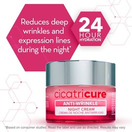 CICATRICURE Night Face Cream, Anti-Wrinkle 1.7 fl oz.