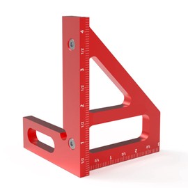 Multi Angle Measuring Triangle Ruler 45 90 Degree Angle Gauge Woodworking Line Drawing Miter Scriber Red
