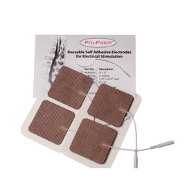 Superior Tan Cloth Electrodes, 2" x 2" Resealable Electrodes Each With US Made Adhesive