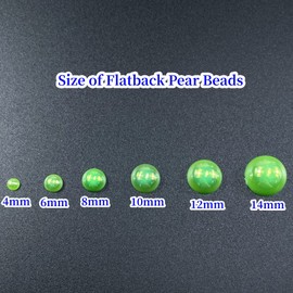 Pinhoollgo 1500pcs 4mm Flatback Half Pearls for Crafts Resin Half Round Pearls Flatback Pearls for Face Nail Cup Clothes Shoes Scrapbook Handmade Craft(Green AB)