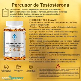 Precursor De Testosterona 90 Cáps Body Perfect Más Energía                                                                                            