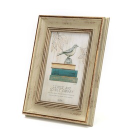 Zhenzan Frames 6x8 Inches Vintage Feel Rustic Picture Frame for Tabletop or Wall Hanging with Glass Front (6x8, Khaki)