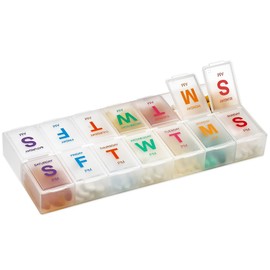 XL Weekly Pill Organiser - Twice Daily AM PM