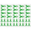 40 Green Ribbon Temporary Tattoos: Mental Health Awareness Tattoo