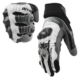 YEBCKZL Motorcycle Gloves for ATV MTB Cycling Hiking,Carbon Fiber Shell Protection,Motocross Goat Skin Leather Glove for Dirt Bike Motorbike Racing