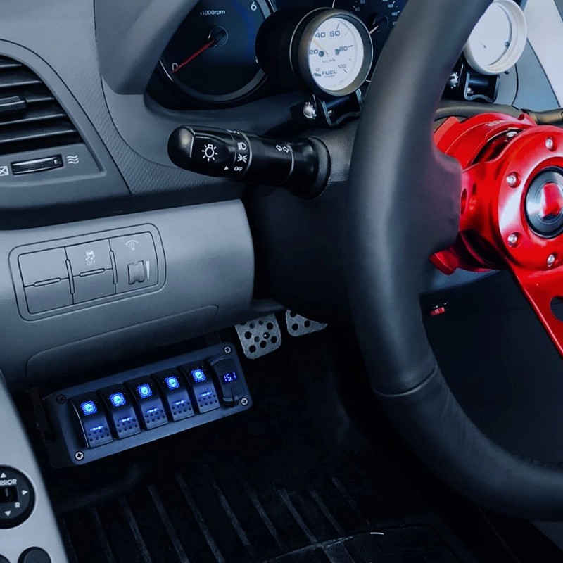 Nilight 2 Gang Rocker Switch Box 12V SPST ON Off