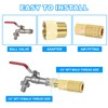 PATIKIL 2 Set Brass Pipe Fitting Hex Bushing with Sealing