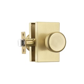 STARPY Satin Brass Door Knobs with Non Locking,Interior Pismo Door Knobs, Heavy Duty Door Handles for Hall & Closet