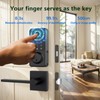 Secusly Smart Door Lock Set, Fingerprint Door Lock with Lever