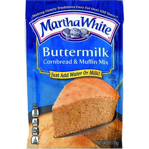 Martha White Buttermilk Cornbread and Muffin Mix, 6 Ounce (Pack of 12)