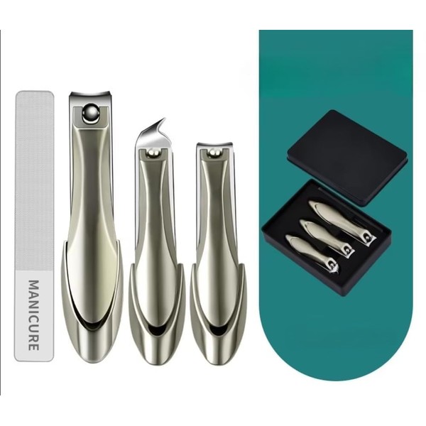 BesPick 4 PCS Bionics Design Anti Splash Resistant Nail Clippers