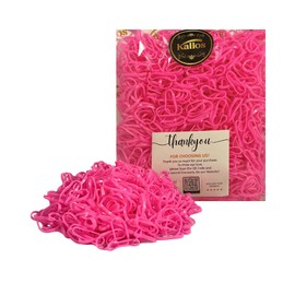 500 Pack No-Damage Hair Bands, Stylish Rubber Bands, Hair Accessories for Girls - Embrace Effortless Style with Elastic Ties by Kàllos (pink, 20mm)