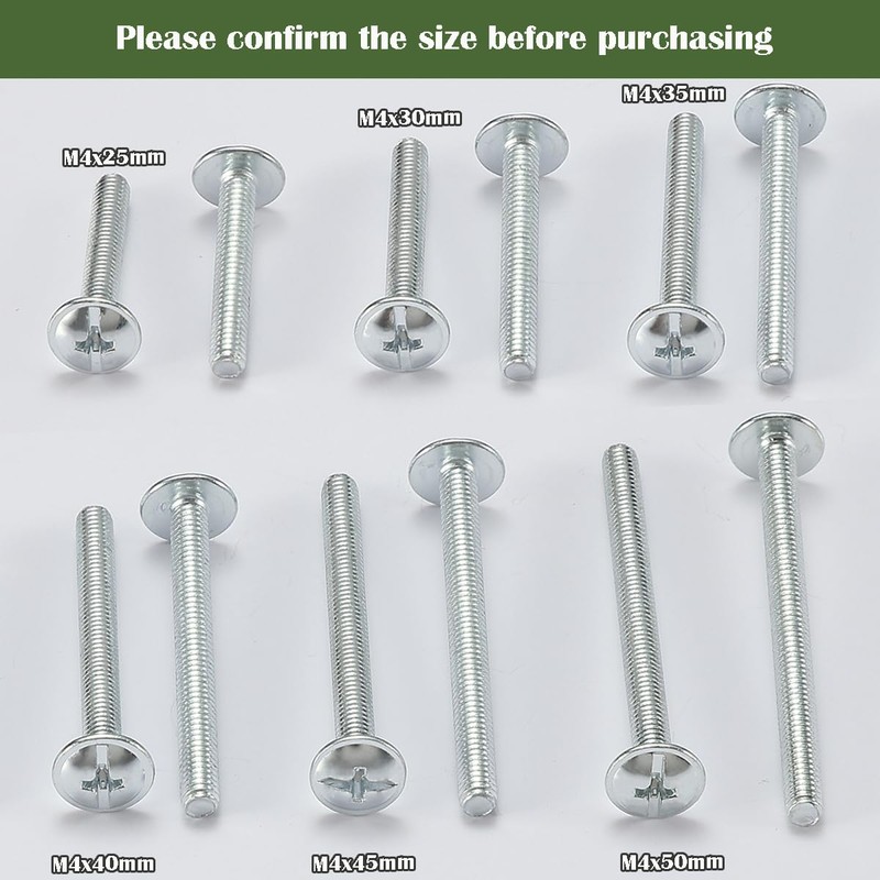 AMLOOPH M4 Door Knobs Cabinet Handles Screws, 12 Pack Kitchen
