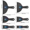 6-Pack Plastic Putty Knife Set, Non-Scratch Scraper & Spackle Spreader