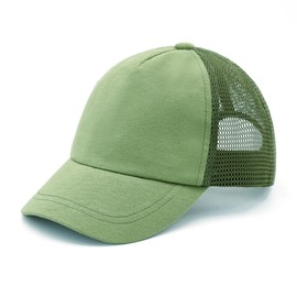 WATAME Summer Toddler Baseball Cap Adjustable Kids Trucker Hat Mesh Baseball Caps for Baby Boys Girls Sun Hat (CA/US, Age, 1 Year, 3 Years, Green)