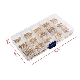 YFFSFDC Knurled Nuts 330pcs M2 M3 M4 M5 Brass Nuts Embedded Nuts Injection Molded Round Insert Nuts