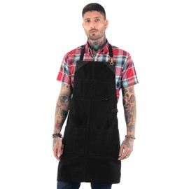 Under NY Sky Knife Roll Case - 4 Slots - Heavy Duty Waxed Canvas Pouch - Leather Reinforced - Portable Bag for Cooking Tools, Utensils, Cutlery Knives, Brushes - Chefs, Kitchen, Travel, Gift - GreenCV