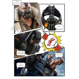 WELLMILLER Bane Mask Adult Costume Props for Knight Cosplay Gun