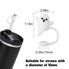 4 PCS Cute Ghost Straw Cover Cap,Straw Cover with 30&40