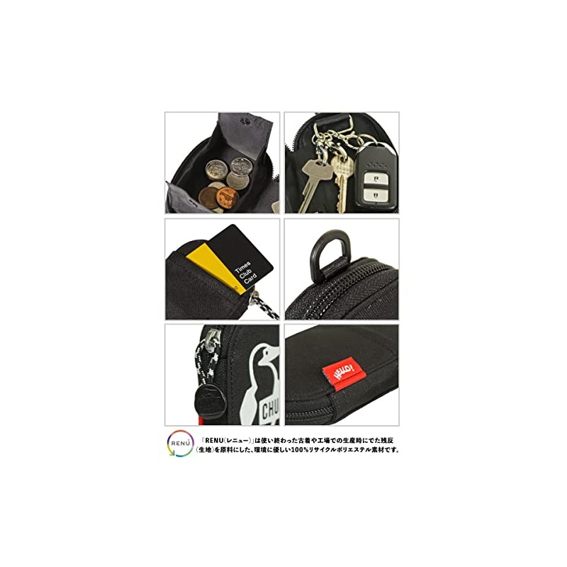 Chums CH60-3580 Recycled Oval Key Zip Case, Smart Key, Card