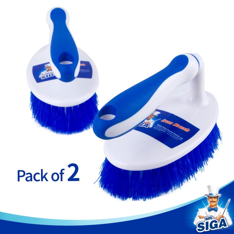 MR.SIGA Heavy Duty Scrub Brush with Comfortable Grip, Cleaning Brush