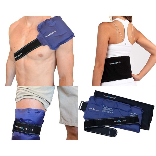 Thermopeutic Reusable Ice Pack for Injuries Reusable Unisex (15” X 7”) - Extra Long Lasting Gel Cold Pack Ice Wrap for Pain Relief and Surgery - Shoulder, Lower Back, Knee, Arm, Foot, Hip and More