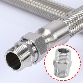 4 Pcs Stainless Steel Shower Hose Connector Shower Hose Extension Fitting Shower Head Connector for Air Hoses Fuel Hoses Water Pipes Shower Hoses Help You Extend The Water Pipe