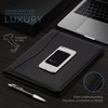 NERO MANETTI- Leather Portfolio Folder - Business PU Leather Portfolio