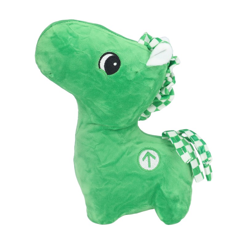 Plush Green Horse Toy Portable Mini Soft Comfortable Cute Fun