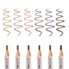 BRAWNA 6 Pcs Brow Pro Peel Off Pencils with 1