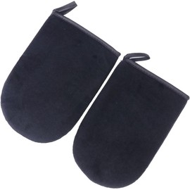 jojofuny Guantes Autobronceadores Negros 2 Piezas Aplicadores de Crema Autobronceadora sin Sol Suaves para Aplicación Uniforme en Cuerpo Protección Solar Cuidado Piel