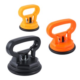 Amooca Glass Suction Cup Lifter Heavy Duty Tile Marble Suction Cup Vacuum Lifter with Handle for Granite Lifting & Window Replacement 100 lbs Load Capacity (3 Pack L & M & S)