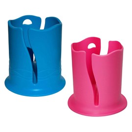 2pcs Paddle Board Cup Holder, Universal Kayak Drink Holder Multifunctional Anti-Toppling Paddleboard Cup Holder Surfboard Water Bottle Holder for Outdoor Fishing Boat Kayak Accessories (Blue+Pink)