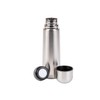 axentia Edelstahl-Isolierbehälter Isolierflasche für Warm-und Kaltgetränke, silber, ca. 750 ml
