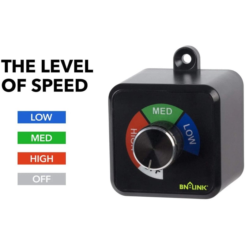 BN-LINK Exhaust Fan Speed Controller Variable 3 Speed Ceiling Vent