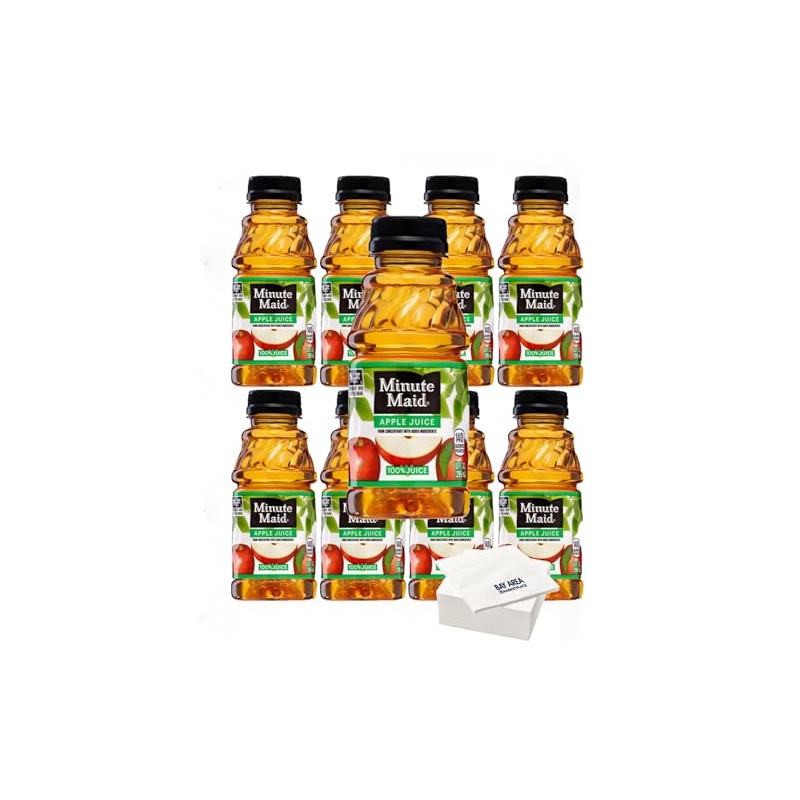 Minute Maid Fruit Juice, 10oz Bottles, Pack of 8 (Apple