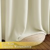 NICETOWN Room Darkening Beige Curtain 80 inch Length, Grommet Thermal