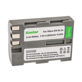 Kastar Battery (1-Pack) for Nik EN-EL3e, EN-EL3a, EN-EL3, MH-18, MH-18a Work with Nik D50, D70, D70s, D80, D90, D100, D200, D300, D300S, D700 Cameras and MB-D10, MB-D80 Grips