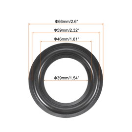 QUARKZMAN Rubber Speaker Foam Edge Circumference Rings 2.5 Inch 39 mm x 66 mm Perforated Subwoofer Rings Replacement Parts for Speaker Repair or DIY Dark Green Pack of 2