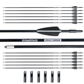 BOWSOUL 31“ Archery Arrows Training Practice Target Arrows for Kids Youth or Beginners Safe Blunt Points Durable Shaft on Recurve Bows Youth Bow and Longbows(Pack of 12)