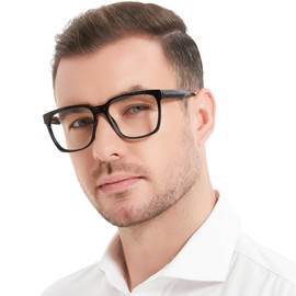 OCCI CHIARI Big Mens Reading Glasses Oversized Readers 1.0 1.25 1.5 1.75 2.0 2.25 2.5 2.75 3.0 3.5 4.0(2.5x Black)
