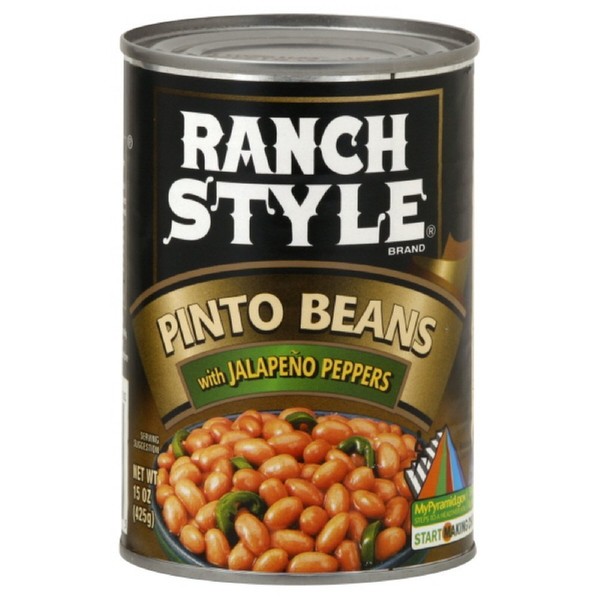 Ranch Style Pinto Beans with Jalapenos 15oz Can (Pack of 12)