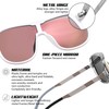 FEISEDY Polarized Sunglasses Men Mirrored One Piece Lens Shades Women