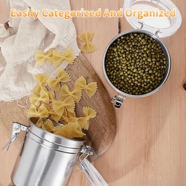 Stainless Steel Coffee, Food Storage Canister airtight coffee bean B 13 * 11cm Jar Tea Sugar Milk Powder Container(B 13 * 11cm) steel kitchen storage cans tea milk powder and