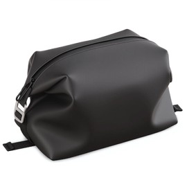 Vomgomfom 6L 13 Inch Silicone Toiletry Bag, Waterproof Leakproof Travel Cosmetic Organizer, Adjustable G-Buckle Compression Dopp Kit, Foldable Makeup Bag for Women & Men (Black, 13" 6L)