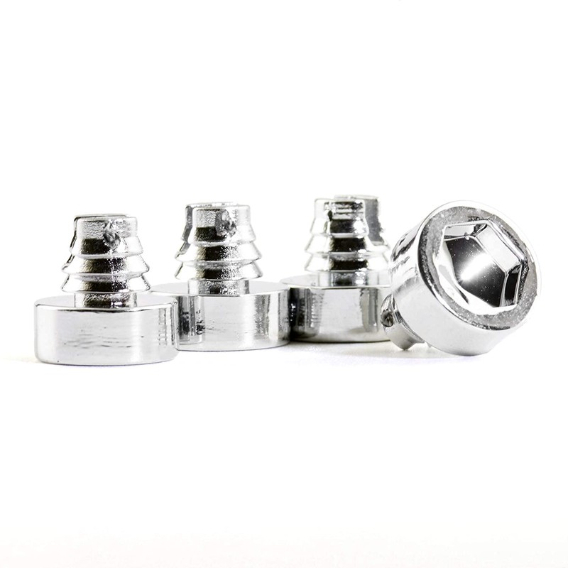 RTRHINOTUNING 100PCS Chrome Silver Wheel Rim Lip Rivets Nuts of