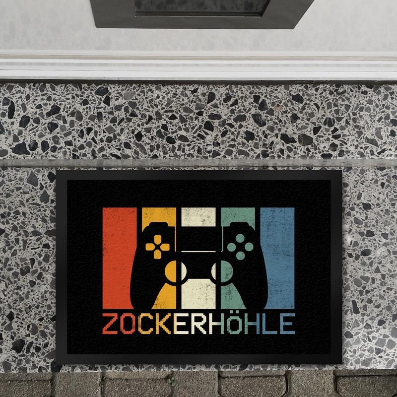 Zockhöhle Door Mat XL in 40 x 60 cm in