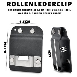 Jortmrd Clip-on Tool Belt Clip Drill Belt Holder Drill Tool Holster for Tool Belt Robust Tool Belt Holder 304 Stainless Steel for Cordless Drill, Impact Wrench, Tape Measure